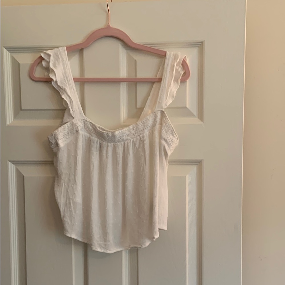 Bwear Cream Ruffled Smocked Camisole